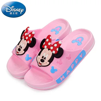 Disney Mickey Mouse Copati za Otroke, Novo Poletje Fant Dekle Plaži Čevlji Baby Toddler Mehko Notranji Kopalnica Copate Flip Flops