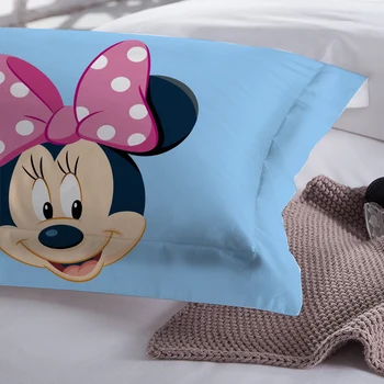 Disney Minnie Mouse Posteljnine komplet Roza Risanka Rjuhe Kritje Pillowcases Twin Polno Kraljica Kralj Velikost otroci posteljo nastavite dropshipping