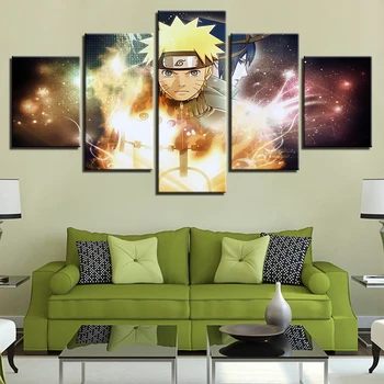 Doma Dekor Platno HD Tiskanje Slik Wall Art 5 Kosov Naruto In Sasuke Slike Risank Anime, Plakati, Dnevna Soba Okvir