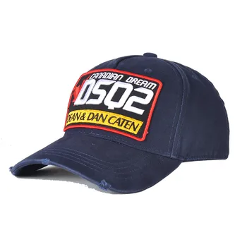 Dsq2 blagovne znamke klobuk moških Baseball Caps bombaž DSQ Črke unisex Nastavljiv Baseball Caps Visoke Kakovosti Dsq Logotip črno kapo za moške