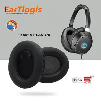 EarTlogis Zamenjava EarPads za Audio-technica ATH-ANC70 ANC-70 sestavni Deli Slušalke Earmuff Kritje Blazine Skodelice blazino
