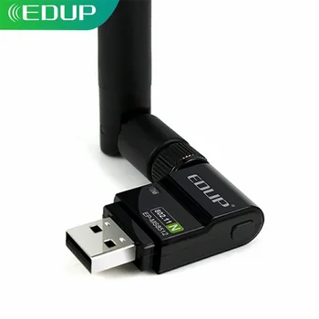 EDUP WiFi USB Adapter 300mbps Visok Dobiček 6dBi Antena, USB Ethernet Adapter PC Brezžični Adapter Enostavno Namestitev za Windows, Mac OS