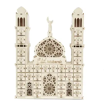 Eid Mubarak Odštevanje Koledar DIY Lesa Ramadana Dekoracijo