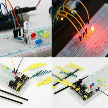 Elektronske Komponente Osnovne Starter Kit Z 830 Tie-Točk Breadboard Orodje Komponente Združljiv Za Arduino