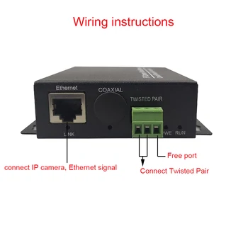 Ethernet Extender preko twisted pair pretvornik 2KM za IP kamere, IP video oddajnik preko twisted pair