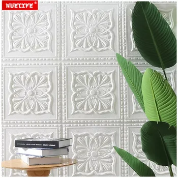 Evropski beli vzorec 3d stenske nalepke pene ozadje nepremočljiva dnevna soba, TV ozadju dekoracijo sten mehko stenske nalepke