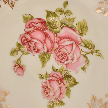 Evropski Stil Porcelana Krožnik za Pokal Torta ploščo Pecivo Sadje Pladenj Keramične Posode Za Zrezek Večerja Dekoracijo