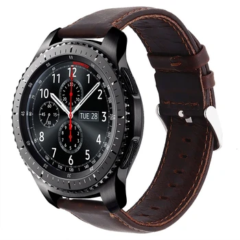 FOHUAS Nori konj usnje Watchband za Samsung prestavi s3 zapestje Pametno Gledati Band Povezavo Trak Zapestnica Povezave Watchband za iWatch