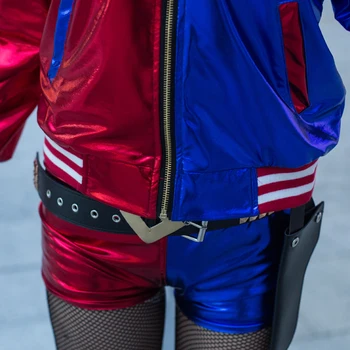 Halloween Počitnice Stranka Odraslih Samomor Kostum Moštva Harley Cosplay Quinn Za Ženske Azila Arkham City Joker Film, Anime Obleko Gor