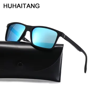HUHAITANG blagovne Znamke Kvadratnih Polarizirana sončna Očala Moški Ženske Luksuzni Aluminija, Magnezija, Sunglass, Moški Oblikovalec Prostem sončna Očala