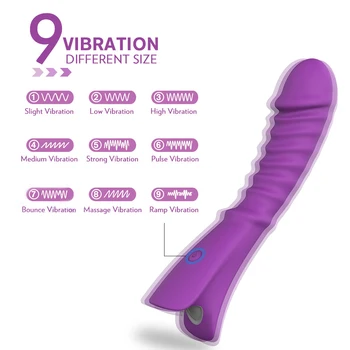IKOKY 9 Hitrosti Silikonski Vibrator Vagina Vibrator Sex Igrača za Žensko G Spot Čarobno Palico Stimulacijo Ščegetavčka Ženski Masturbator