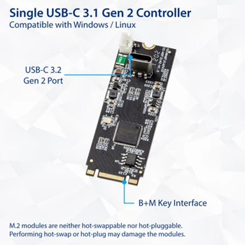 IOCREST USB 3.2 Gen 2 10 Gbps 1-Vrata Tip-C, M. 2 22x60 B+M ključ majhna velikost kartice krmilnika