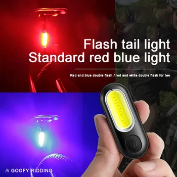 Izposoja zadnje luči za Kolo Nepremočljiva Svetlobe Varnost Svetlo Opozorilni LED-Lučka za Polnjenje USB Svetilka Noč Kolesarske Opreme