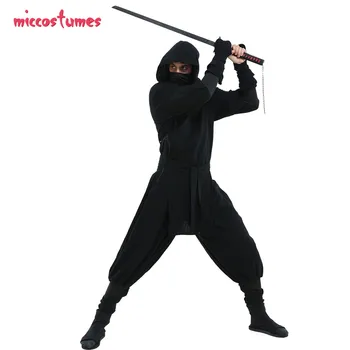 Japonski Ninja Bushido Cosplay Kostum za Odrasle s Kapuco in nogavice