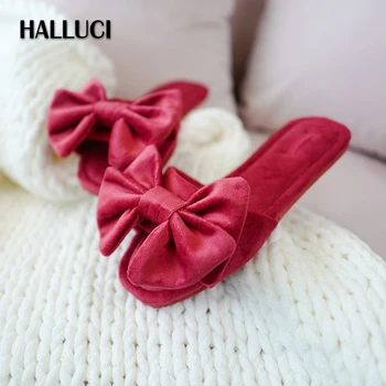 Japonski sladko Lok peep toe domov copati ženske Sandale, ki modne Rdeče Zdrsne Na čevlji ženske spalnice copate flip flops TX22004