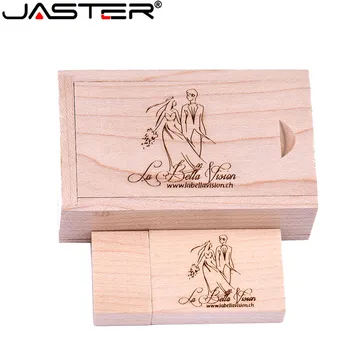 Jaster univerzalno USB2.0 lesenih push-pull polje blokiraj w011 USB disk ljubezen USB flash drive majhno darilo 16GB 32GB