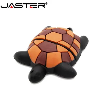 JASTER USB 2.0 tortoise flash drivecartoon animal memory stick mini srčkan želva palec disk 4GB 8GB 32GB 64GB pen drive