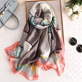 Kitajska nov slog Štirje letni časi ženske velikosti precej svilene rute lady tiskanja luksuzni kakovosti toplo ruto plaži glušnika obloge hidžab