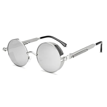 Klasična gothic steampunk sončna očala sončna očala moški ženske retro okrogle očala modni očala kovinski pomlad stopala sončna očala