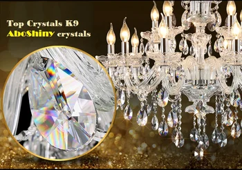 Kristalni Lestenec Luči luči Za dnevno Sobo Cristal Lustre Lestenci Razsvetljavo Obesek Visi Stropne Svetilke Sodobni LED