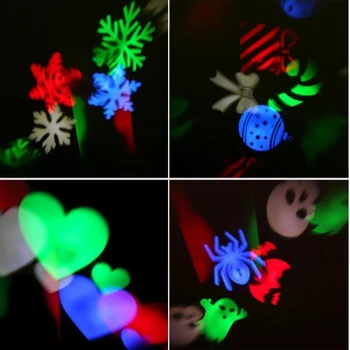 LED Snežinka Projekcija Svetlobe Pisane Obračanje RGB Barvni Božič Fazi lučka anime garland dom novo leto 2021 odlikovanja