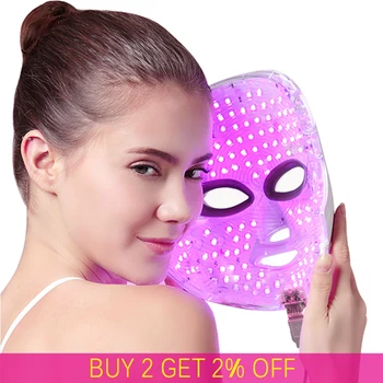 Lepota Foton LED Obrazno Masko Terapija 7 barv Svetlobe za Nego Kože, Pomlajevanje Gubam Akne Odstranitev Obraz Beauty Spa