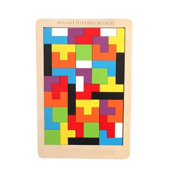 Lesene Uganke Tangram Za Otroke Baby Zgodnje Izobraževanje Magic Puzzle Igrače Možganov Teaser Namizja Igra Za Prosti Čas Igrača