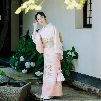 Luksuzni Japonski tradicionalni Element kimono sprejmejo fotografije obleko cosplay ženski yukata ženske haori Japonska gejša kostum obi kimonos