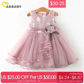 Ma&Baby $50-25 Princesa Cvet Otroci Malčke Baby Dekleta Oblačenja Stranko Poroko Pageant Čipke Tutu Obleke Za Dekleta Kostumi
