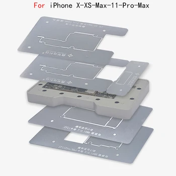 Matično ploščo Srednji Sloj Odbor 3D BGA Reballing Matrica Rastlin Tin Platforma za iPhone x xs xsmax 11 11pro 11promax Popravila Neto
