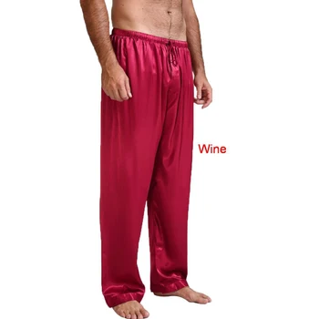 Mens Priložnostne Sleepwear Spanja Dna Saten Svila Pižamo Pižame Hlače More Sleepwear Hlače