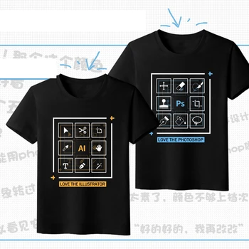 MGFHOME Anime JK Edinstveno Programsko opremo Delovnih PS AI t shirt Cosplay T-Shirt Vrhovi Tee Oglaševanje Design Photoshop Temo Rokavi Ženske Moški