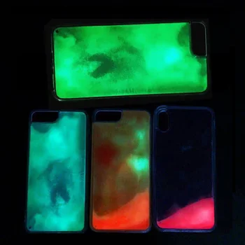 Moda Noctilucent Živim Primeru Telefon Za iPhone X XR XS MAX 7 8 6 6S Plus Trend Svetlobna Nazaj Zaščitni Pokrov Fundas Etui