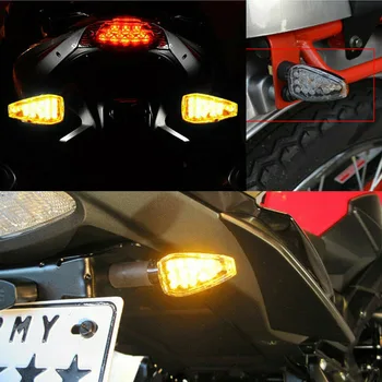 Motorno kolo LED Vključite Signal, Svetlobni Indikator Utripa Trikotnik Blinker Zadnje Luči Opozorilne luči Za Honda