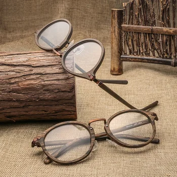 MUZZ Recept Očala Okvirji Moških kratkovidnost očal okvir Lesa Zrn Optičnih Očal Okvir z Ženskami kovinski Acetatni okvir