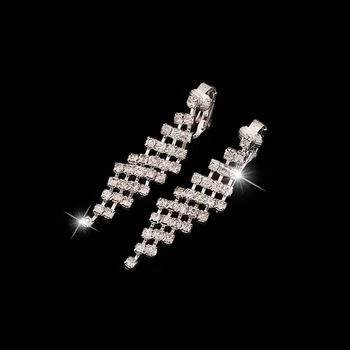 Najnovejši Modni Poročni Nakit Sijoče Nosorogovo Kristalno Choker Ogrlica, Uhani Nastavite Čar Silver Plated Poročni Nakit Set