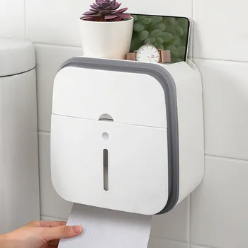 Nepremočljiva stenske toaletni papir držalo polica za toaletni papir polje toaletni papir zabojnik za papir brisačo polje gospodinjstva Ni vrtanje
