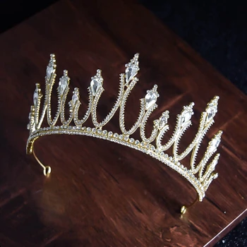 Nov Krono Headdress Nevesta Poročni Luksuzni Crown Princess Poroka Pravljice, Pribor Za Lase Tovarne Neposredno Prodajo Padec Ladijskega Prometa Dragulj