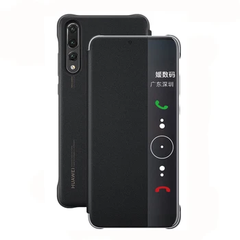 Novo Huawei P20 P20 Pro Primeru Jasen Pogled Smart Touch Ogledate Flip Cover Prvotne Uradni Huawei P20Pro Usnja Flip Primeru Telefon