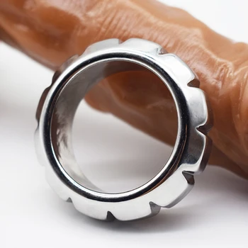 NUUN petelin obroč iz nerjavečega jekla krof kovinski penis obroči 38 mm 47mm pas zamudo izliv SM adult sex igrača za moške čistost naprave