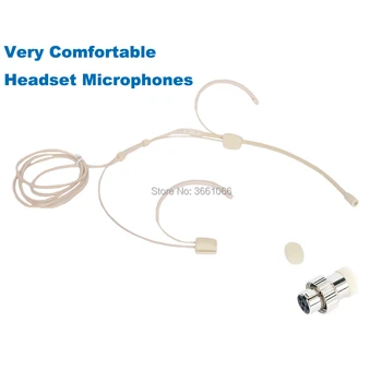Omidirectional Mikrofon Za Mipro Pro Slušalke Head-mounted Headworn Kondenzatorja Priključek Mini XLR 4PIN Zaklepanje MP-004