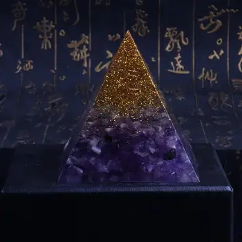 Orgonite Energije Amethysts Orgonski quartz shungite piramida Kariero Amulet Magnetno Polje Energije Pretvornik witca dropship dobavitelje
