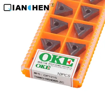 Originalna kakovost OKE 10pcs/veliko visoko natančnost, visoko zmogljivost in visoko trdnost CNC TNMG160408R-ZC OP1215 industriji karbida vložki
