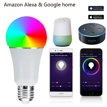Pametni dom WiFi led žarnice smart APP povezavo Alexa googlova domača stran glasovni nadzor E27 B22 RGB+CW zatemniti led žarnica brezplačna dostava