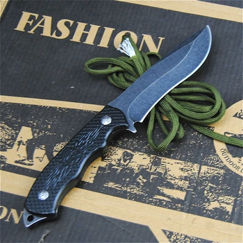 PEGASI stonewashed črn ročaj naravnost nož 440C kampiranje survival nož večnamenski taktično naravnost nož na prostem orodja