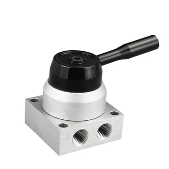 Pnevmatski cilinder ročno rotacijski ventil Strani ventil HV-02/03/04 K34R6-8/8D/8L Pnevmatski tri-položaj štiri-smerno ročno vklopite ventil