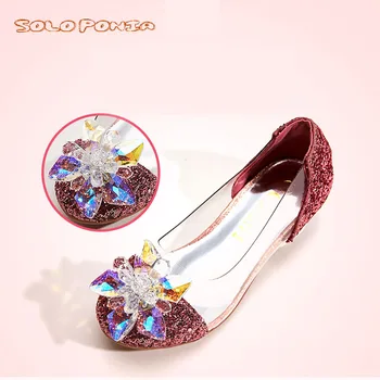 Poletni čevlji za dekleta Bleščice Otrok, Deklica, je Nosorogovo Dvorana latinsko Tango Ples Čevlji Peto Čevlje, sandale A666-1