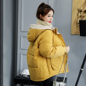 Pozimi debele hooded jakne ženske 2020 moda korejskem slogu toplo parka prevelik svoboden ženski plašči outwear manteau femme