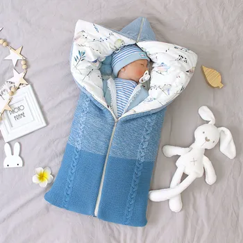 Pozimi Spalne Vreče Sredstev Newborn Baby Voziček Pad Sleepsack Hooded Zip Debel Toplo Dojenčka Footmuff Voziček