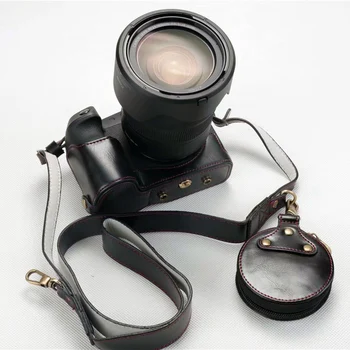 Prenosni PU Usnjena torbica za fotoaparat torba za Canon EOS R DSRL Kritje zaščitnik lupini z ramenski Trak in mini primeru